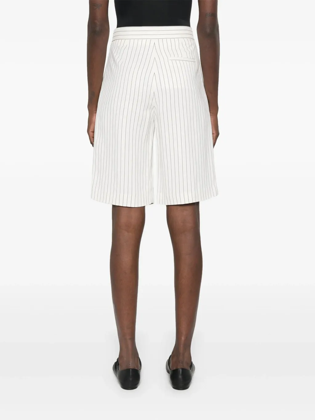 Loulou Studio Piera Striped Bermuda Shorts