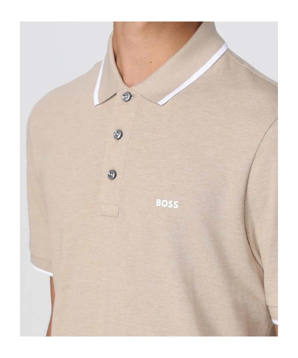 Boss Hugo Boss Logo Detailed Straight Hem Polo Shirt