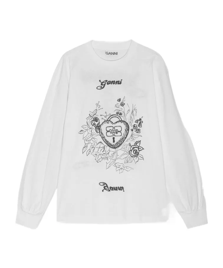 Ganni Re-Cut Heavy Long Sleeve T-Shirt