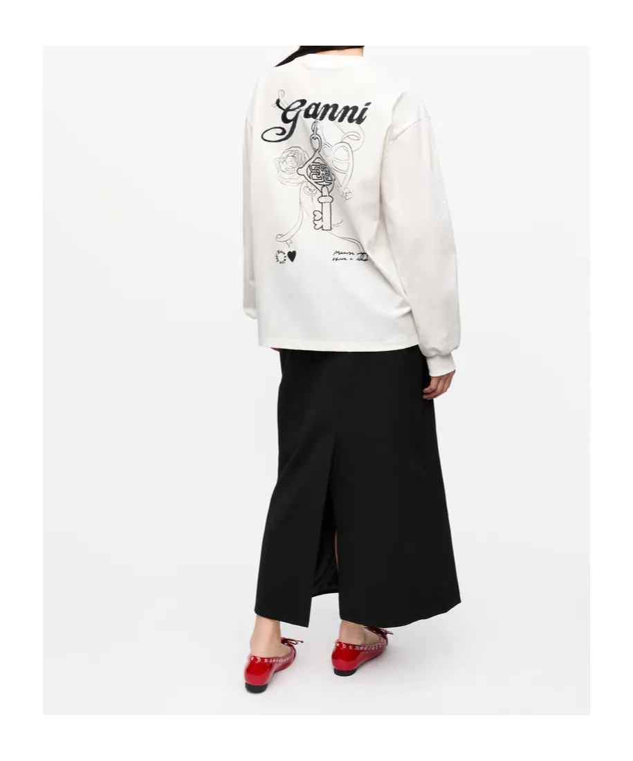 Ganni Re-Cut Heavy Long Sleeve T-Shirt
