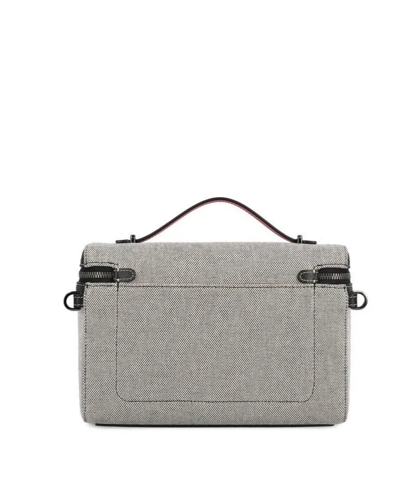 Christian Louboutin Logo Engraved Zip-Up Shoulder Bag