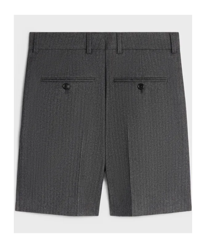 Shorts In Cashmere And Wool Flannel