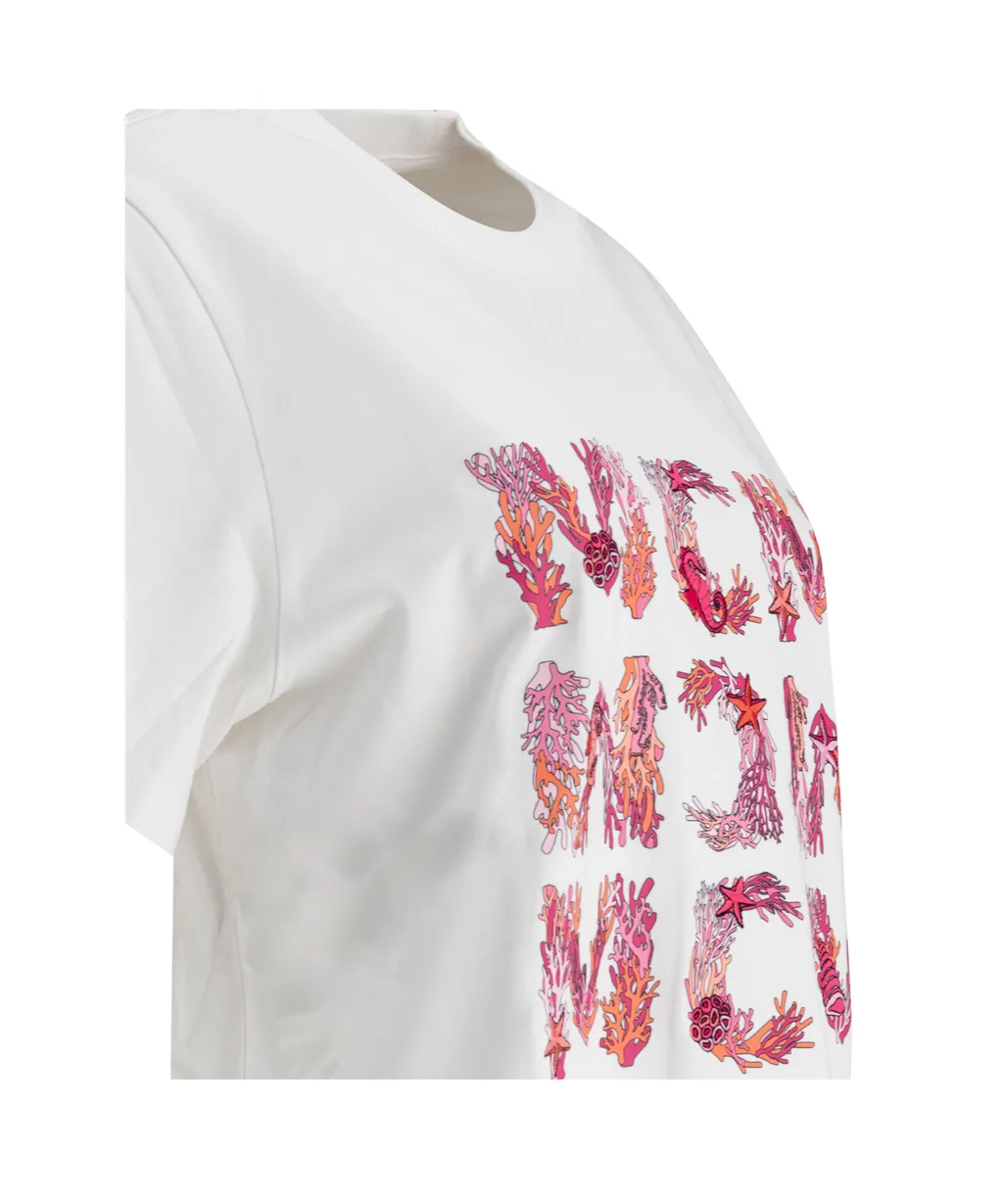 Mcm Logo Printed Crewneck T-Shirt