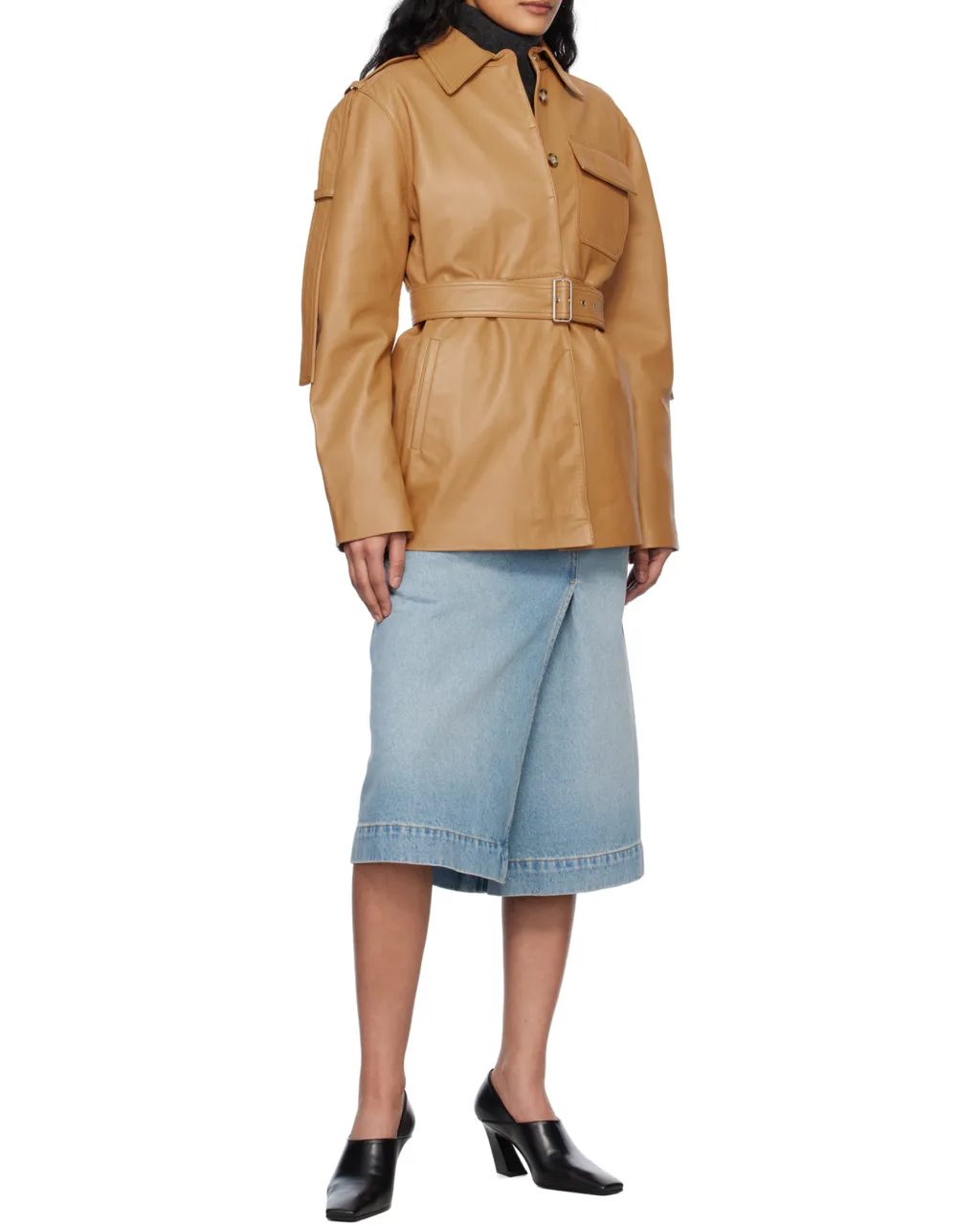 Denim Midi Skirt