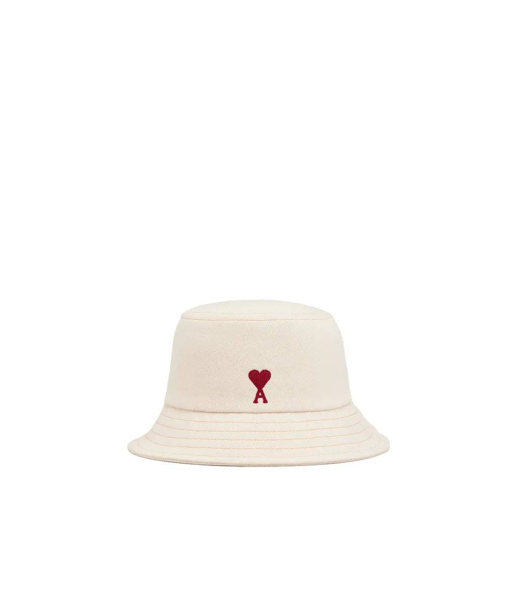 Ami Paris Ami De Coeur Logo Embroidered Bucket Hat