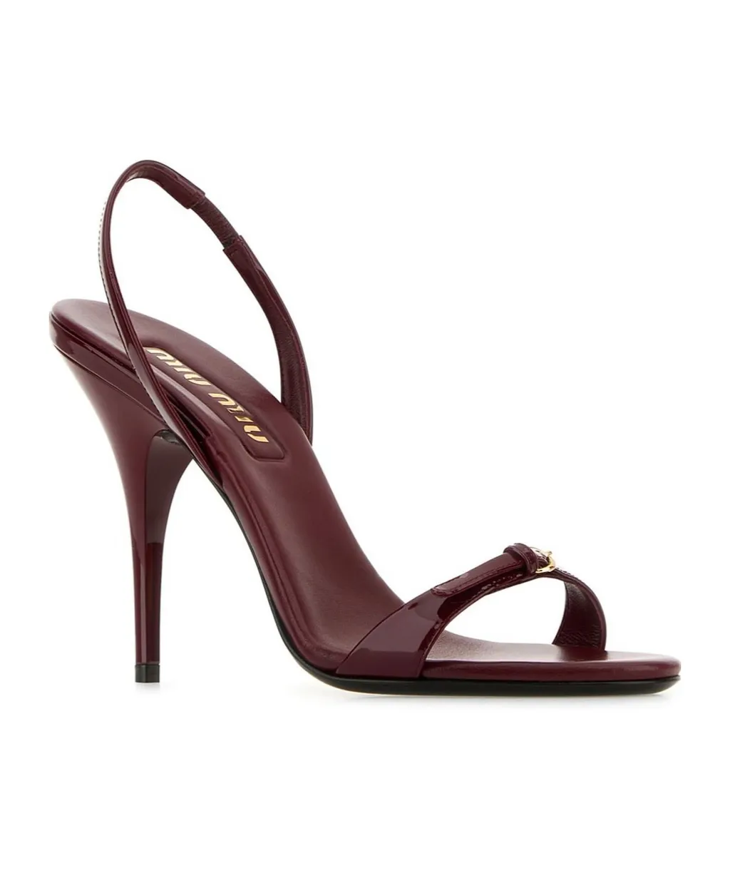 Miu Miu Buckle-Detailed Slingback Sandals