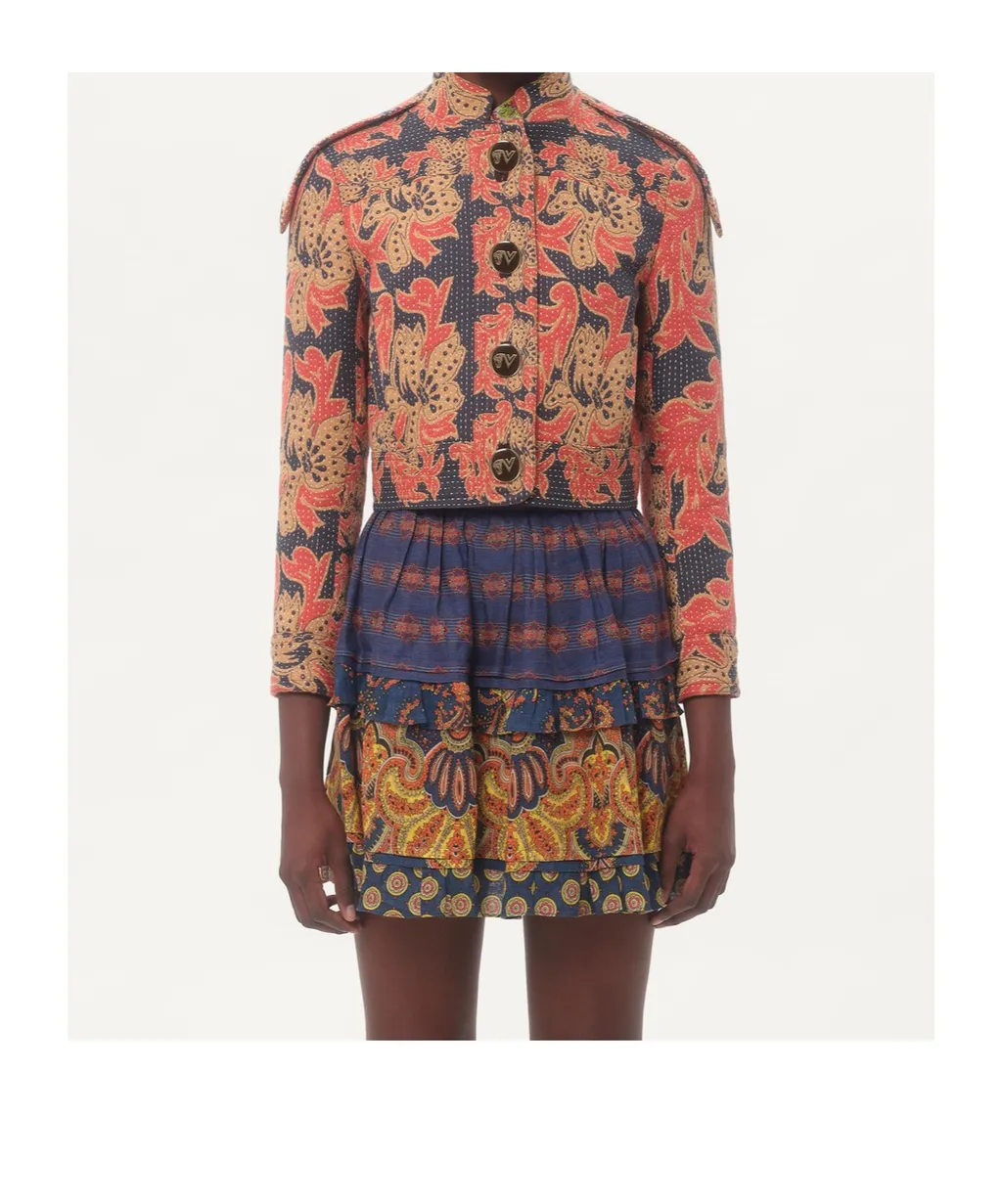 Valentino All-Over Patterned Button-Up Jacket