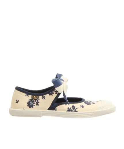 Valentino Bay By Bay Round-Toe Ballerina Sneakers