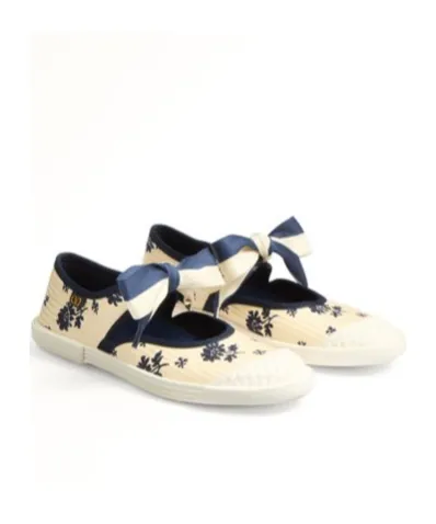 Valentino Bay By Bay Round-Toe Ballerina Sneakers