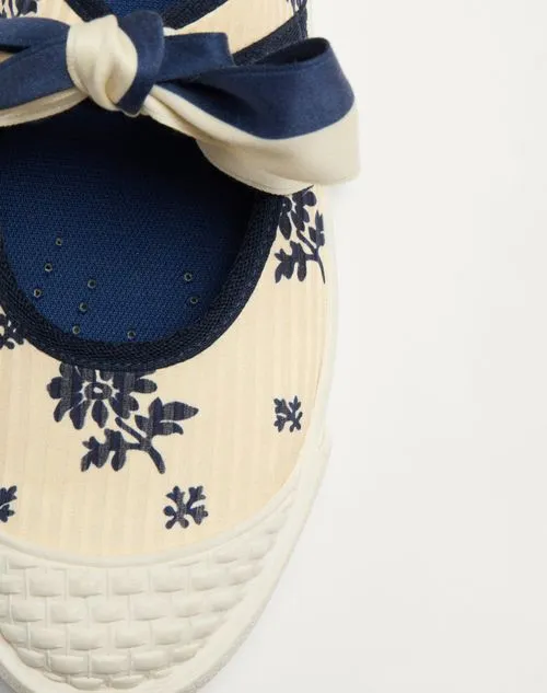 Valentino Bay By Bay Round-Toe Ballerina Sneakers