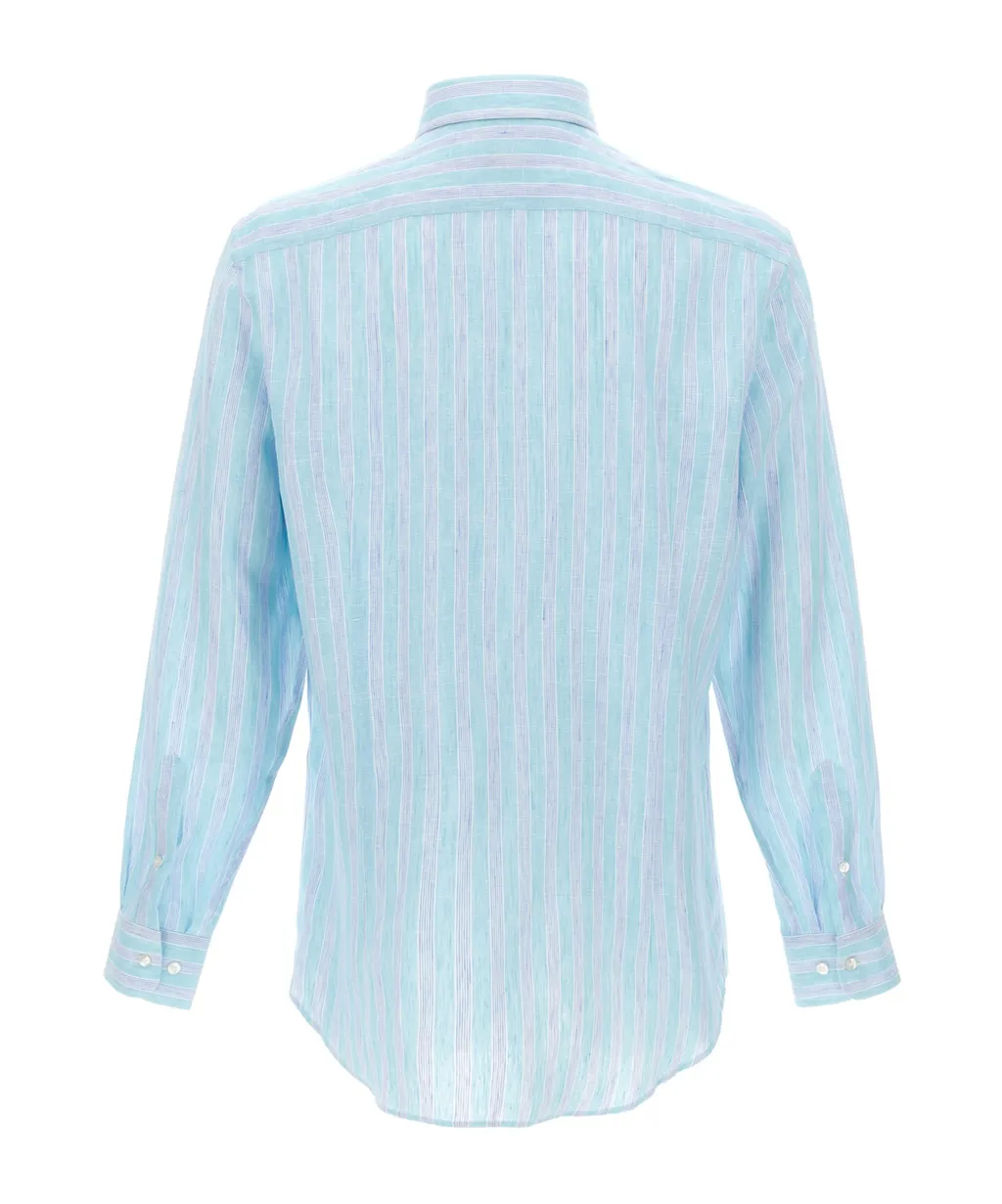 Etro Striped Curved Hem Shirt