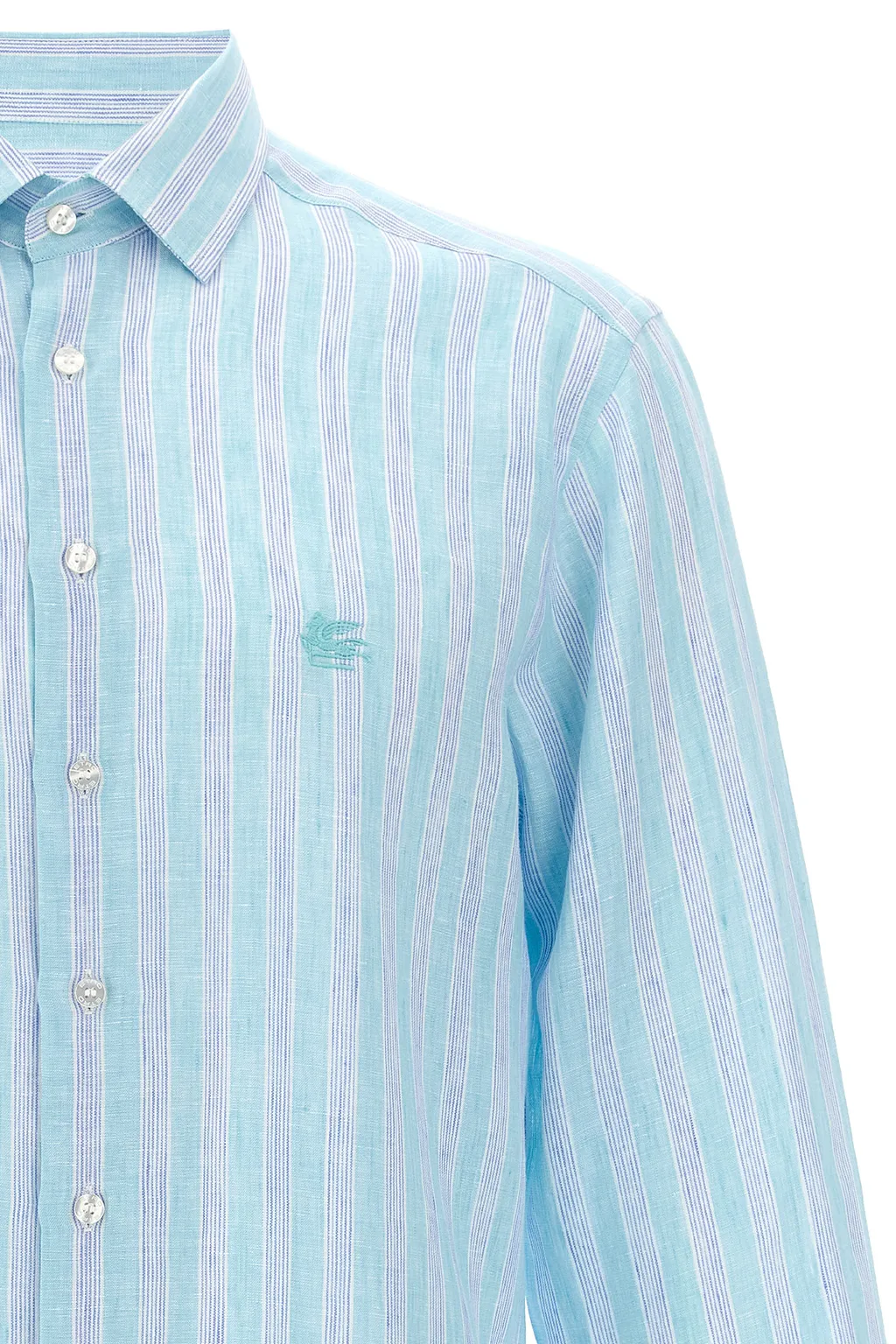 Etro Striped Curved Hem Shirt