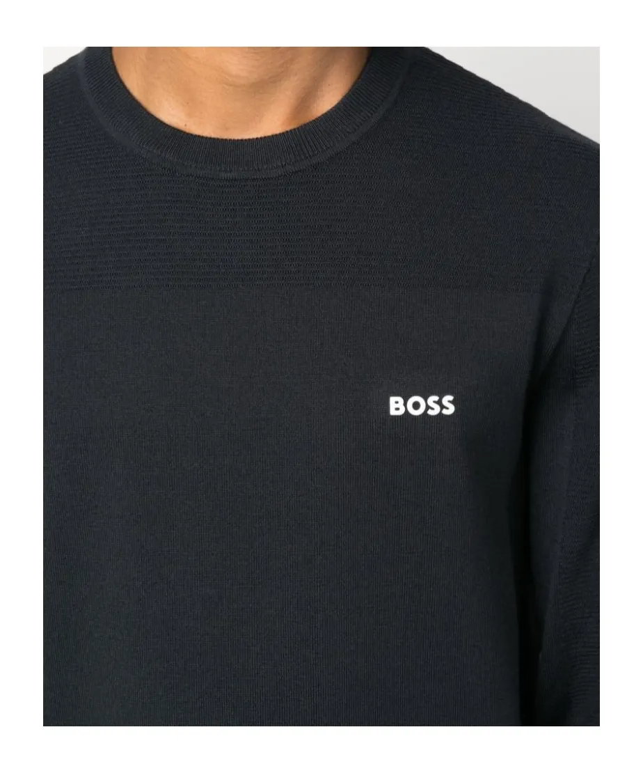 Logo-Patch Round-Neck Jumper