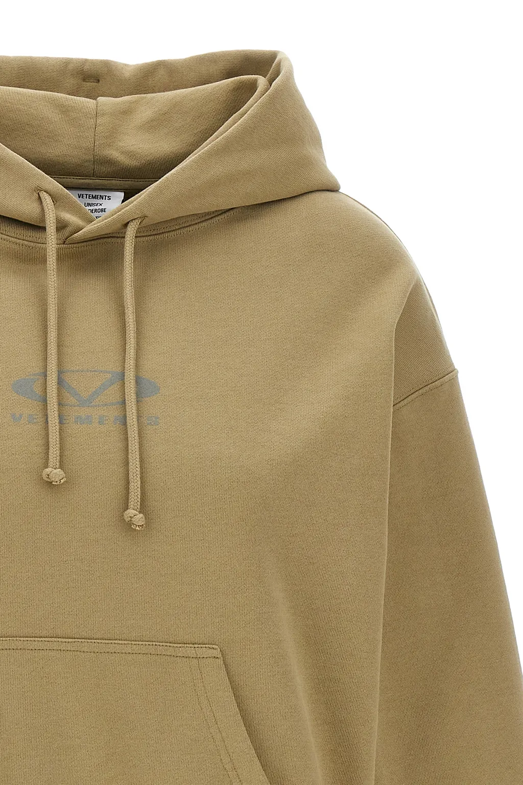 Vetements Logo Printed Drawstring Hoodie