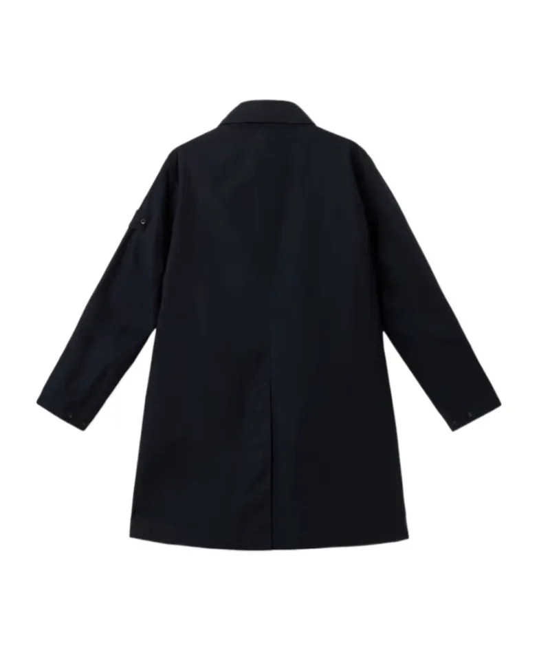 Stone Island Logo Patch Trench Coat