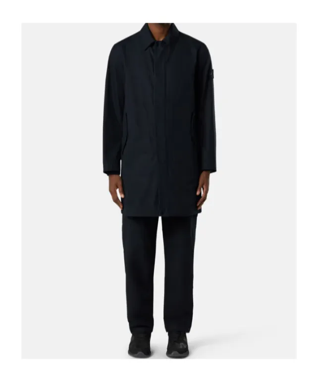 Stone Island Logo Patch Trench Coat