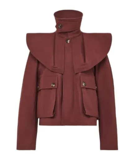 Ruffle-Detailing Jacket