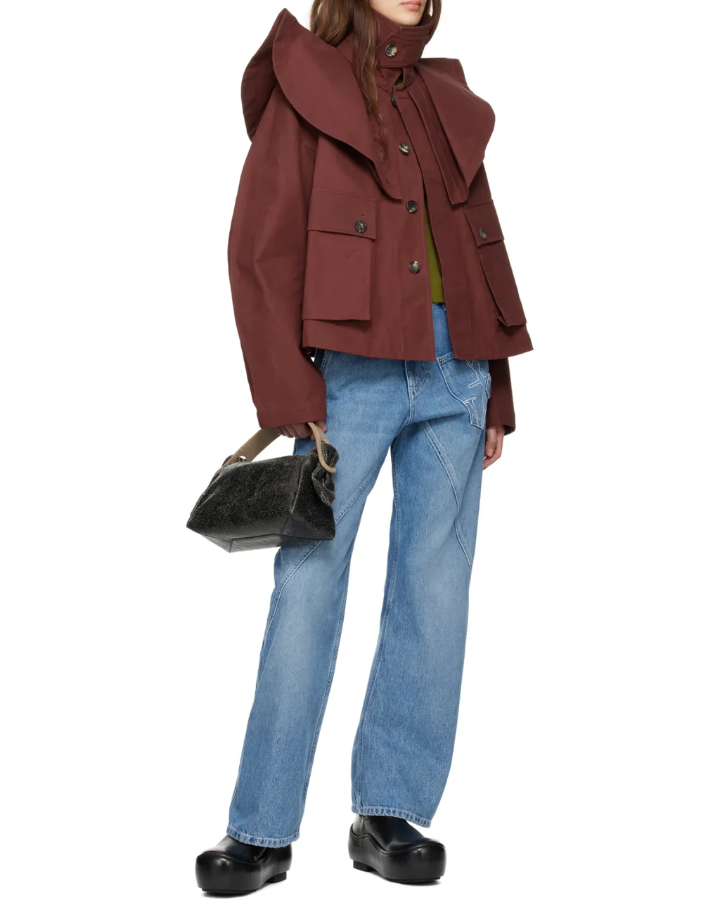 Ruffle-Detailing Jacket