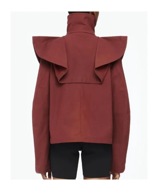 Ruffle-Detailing Jacket