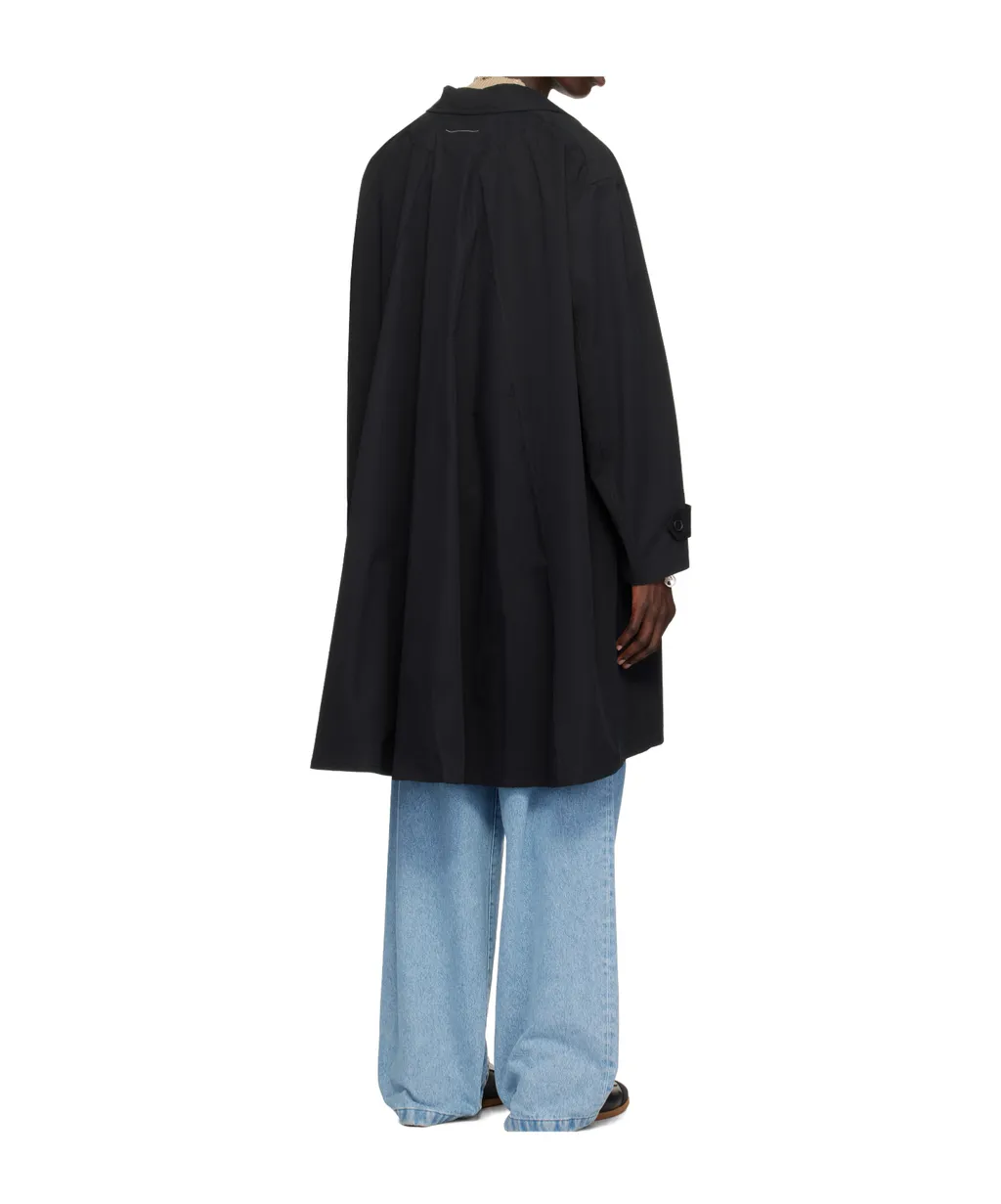 Black Twill Trench Coat