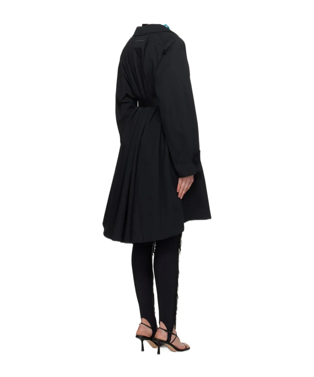 Black Twill Trench Coat