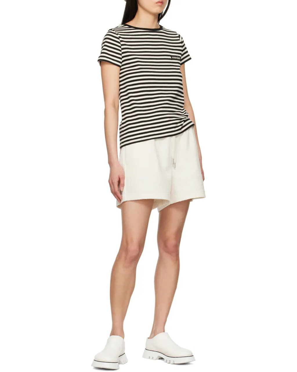 Moncler Logo Patch Drawstring Shorts