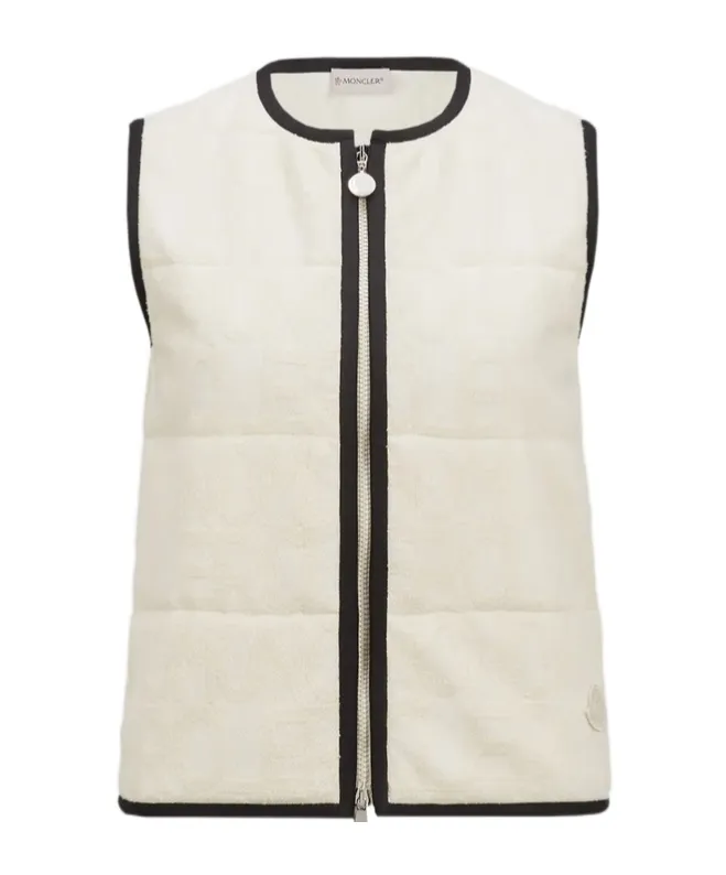 Moncler Terry Cloth Logo Jacquard Padded Gilet