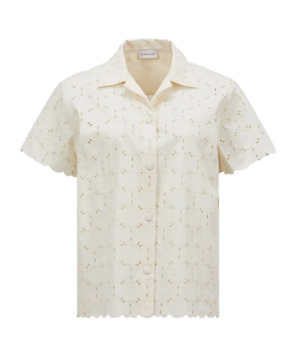 Moncler Broderie Anglaise Short Sleeve Shirt
