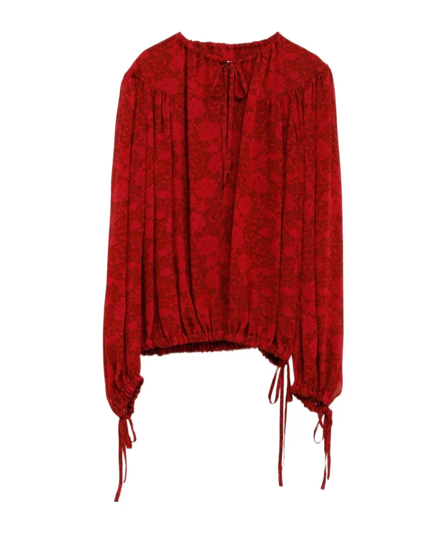 Round Neck Long Sleeve Top