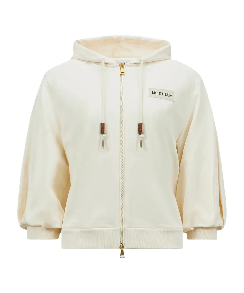 Moncler Logo Patch Zip-Up Sweater