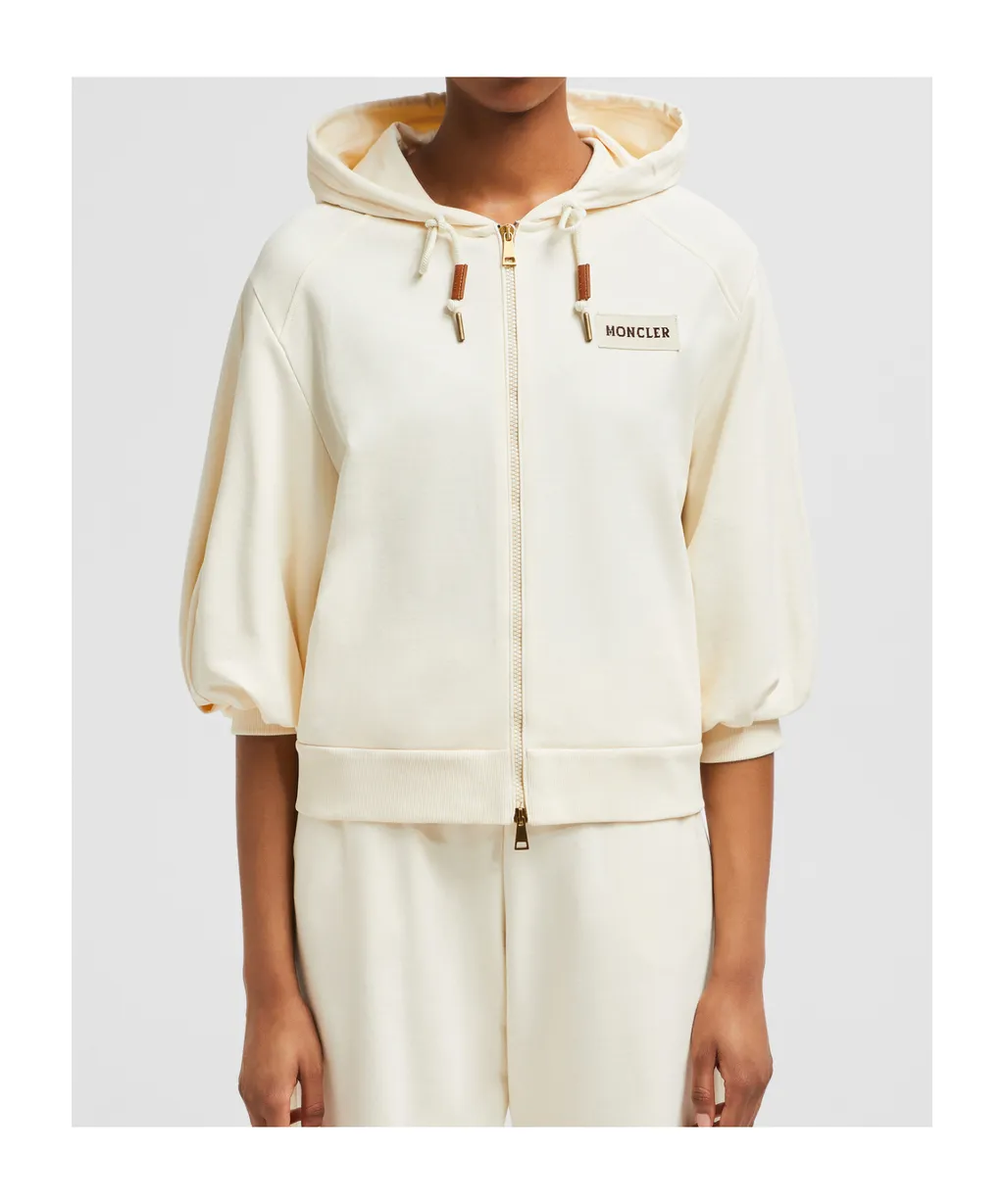 Moncler Logo Patch Zip-Up Sweater