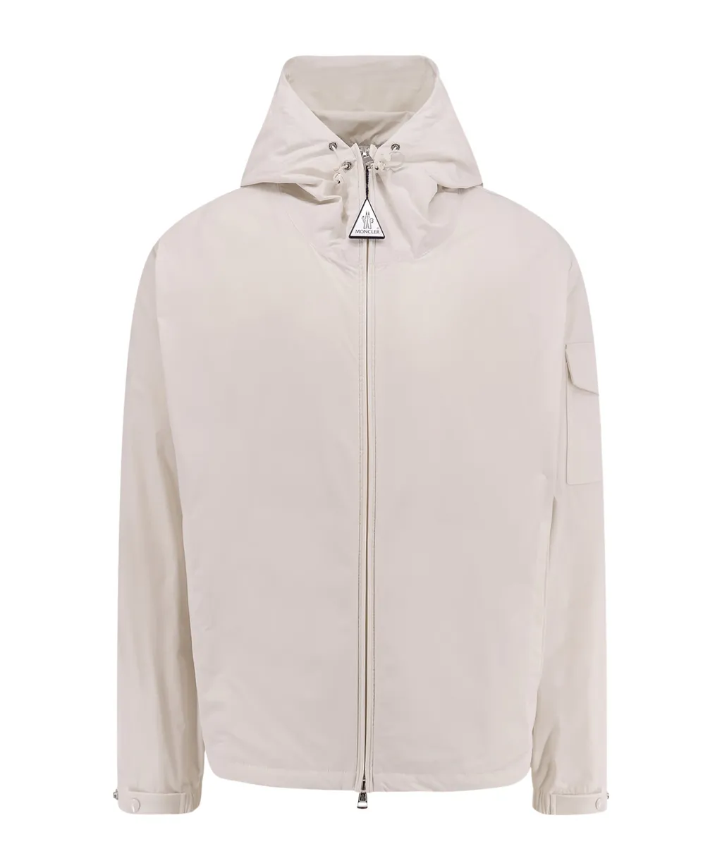 Moncler Logo Patch Zip-Up Hooded Jacket