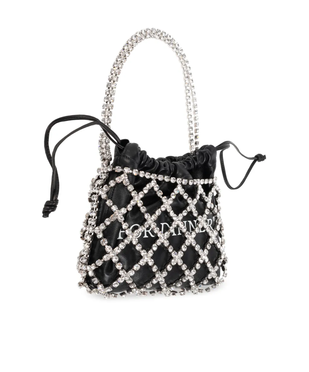 Off-White Embellished Drawstring Tote Bag