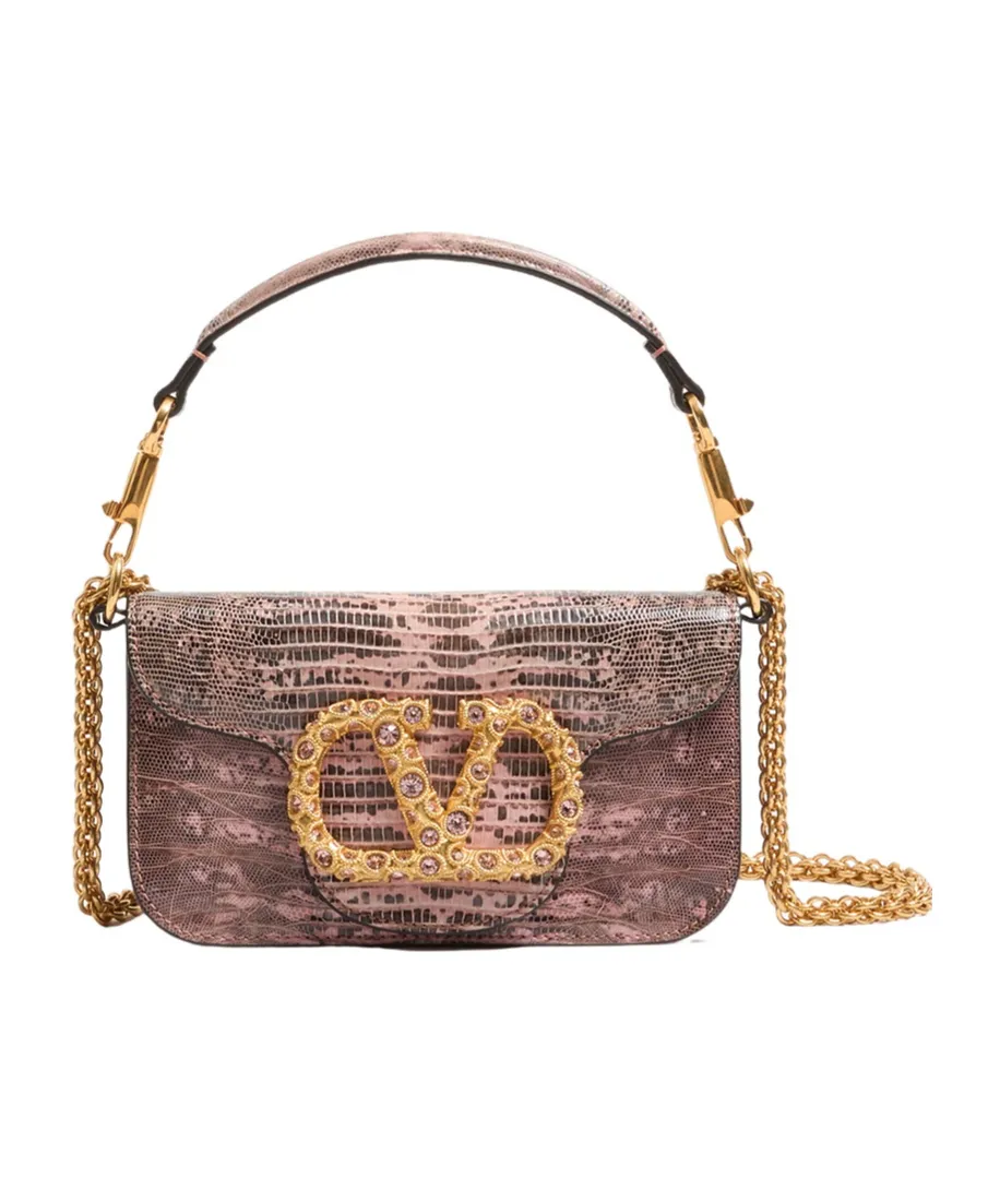 Valentino Locò Foldover Top Small Shoulder Bag