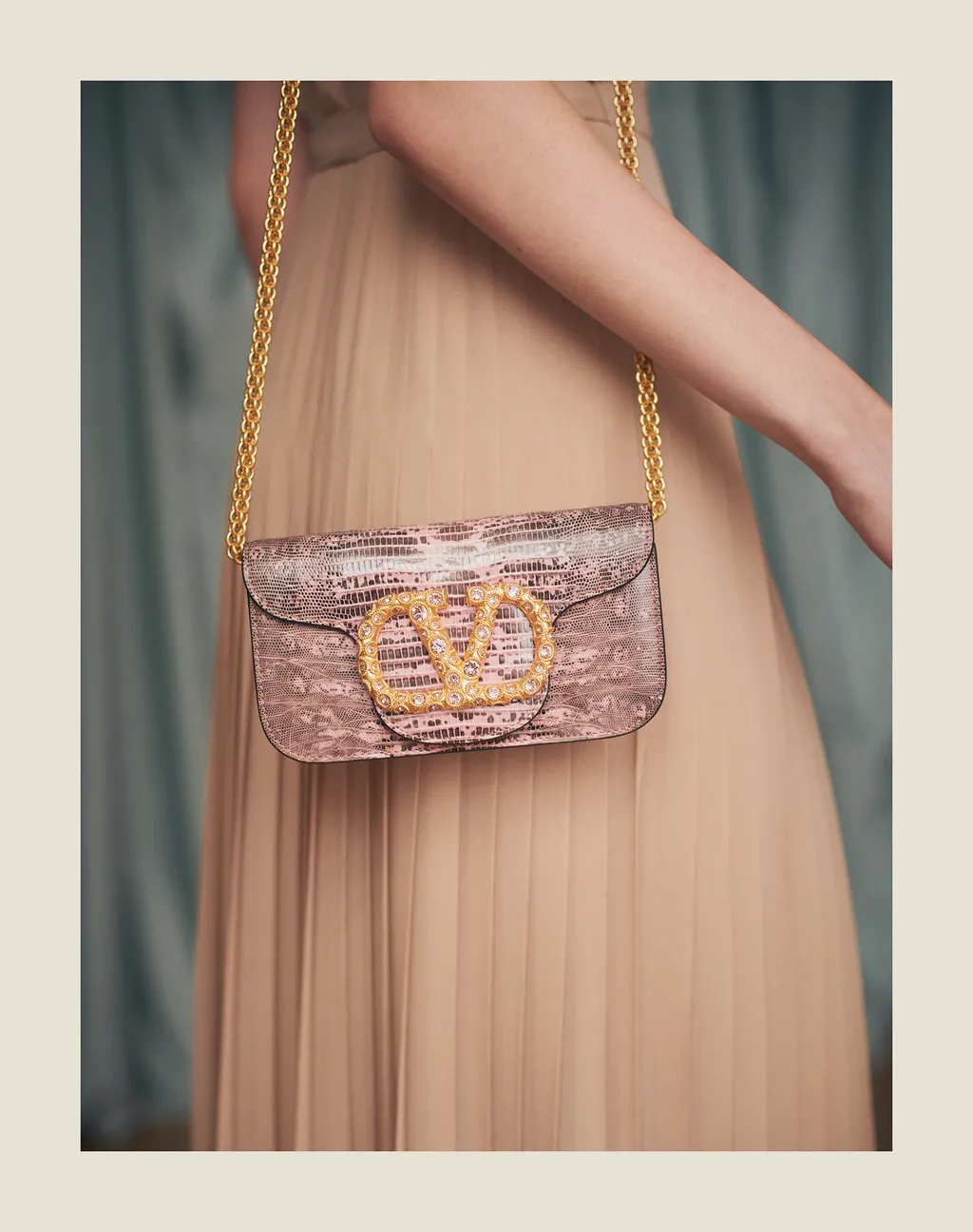 Valentino Locò Foldover Top Small Shoulder Bag