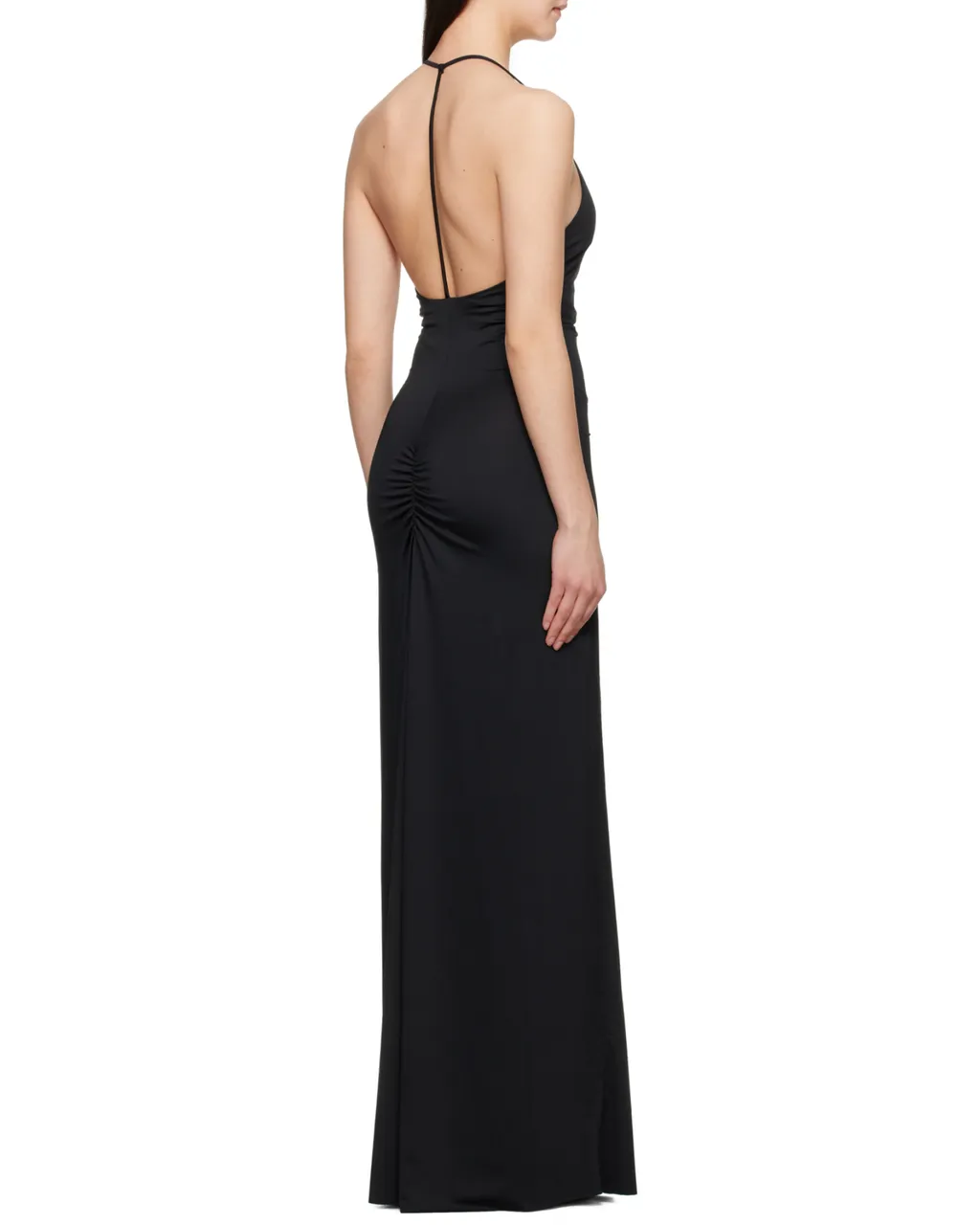 V-Neck Ruched Maxi Dress