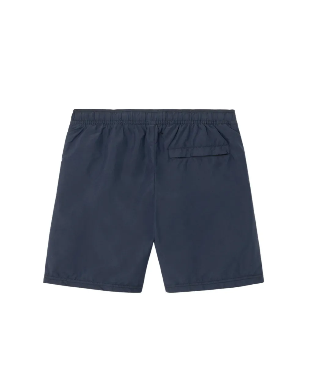 Stone Island Logo Patch Mid-Length Swim Trunks