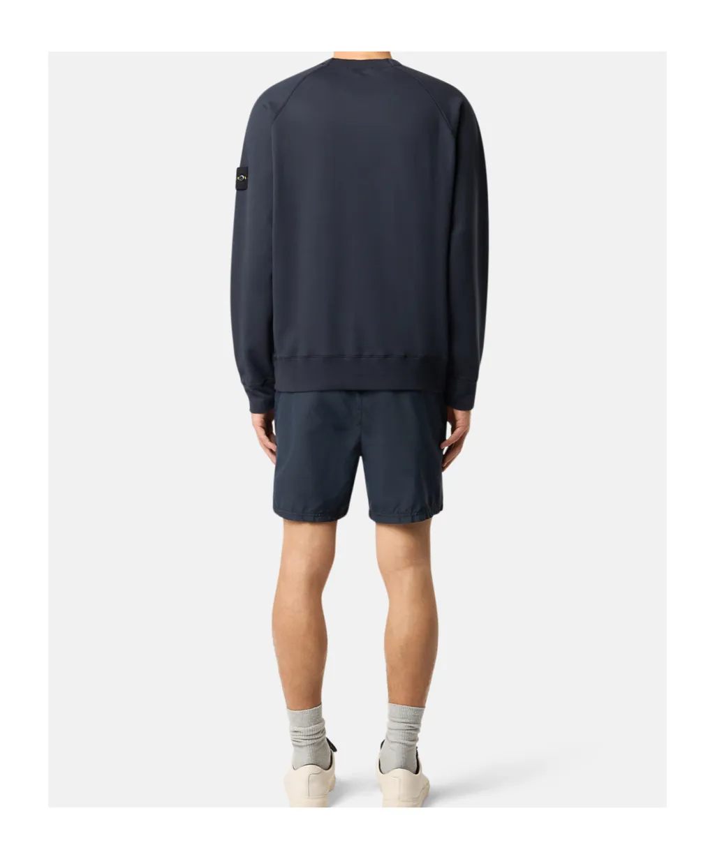 Stone Island Logo Patch Mid-Length Swim Trunks