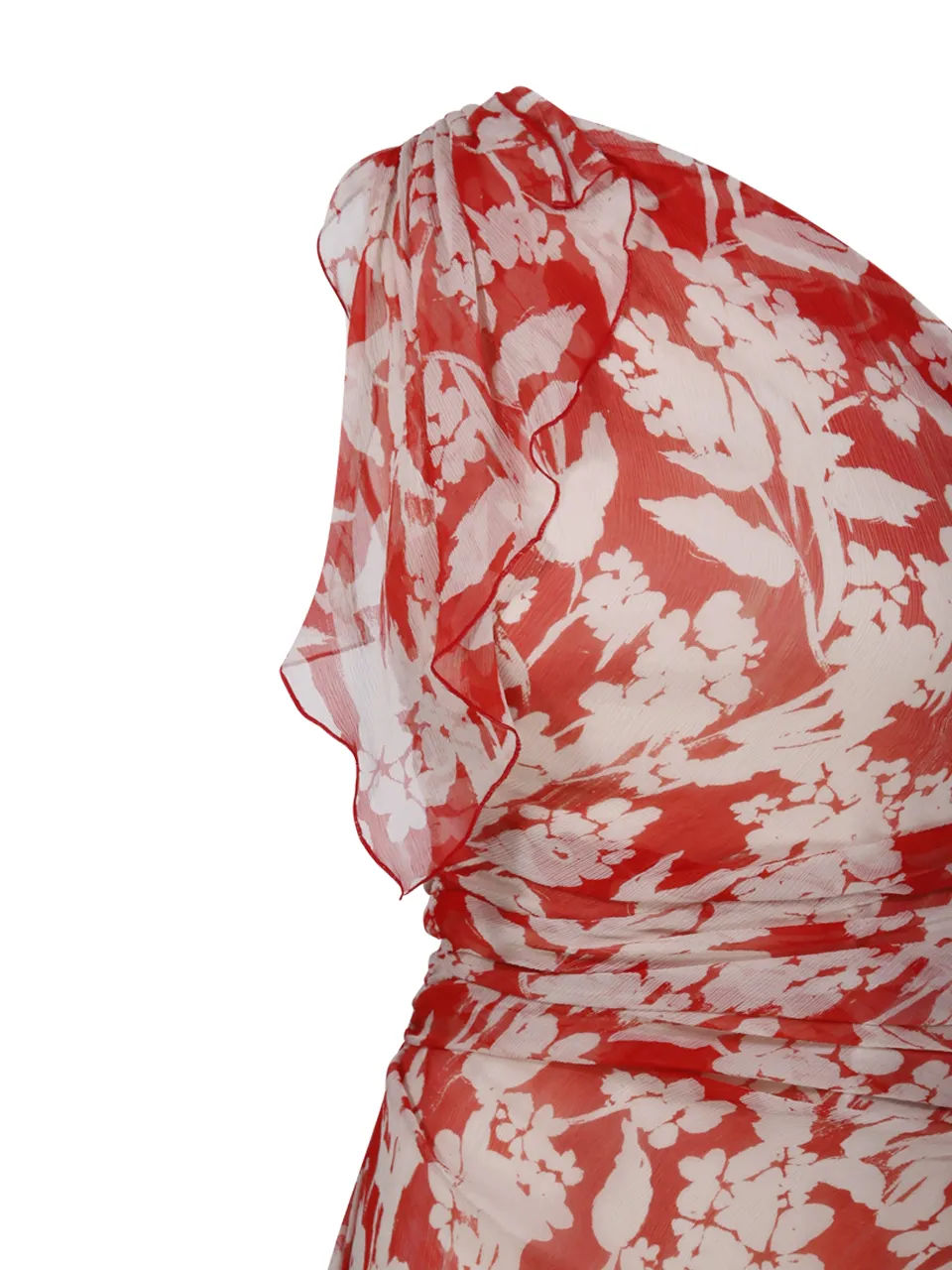 Victoria Beckham One Shoulder Draped Midi Dress