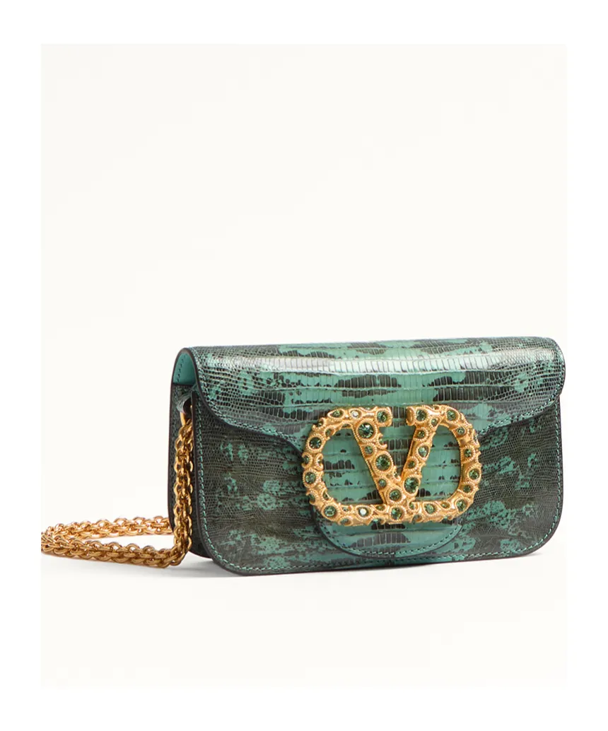 Valentino Locò Foldover Top Small Shoulder Bag