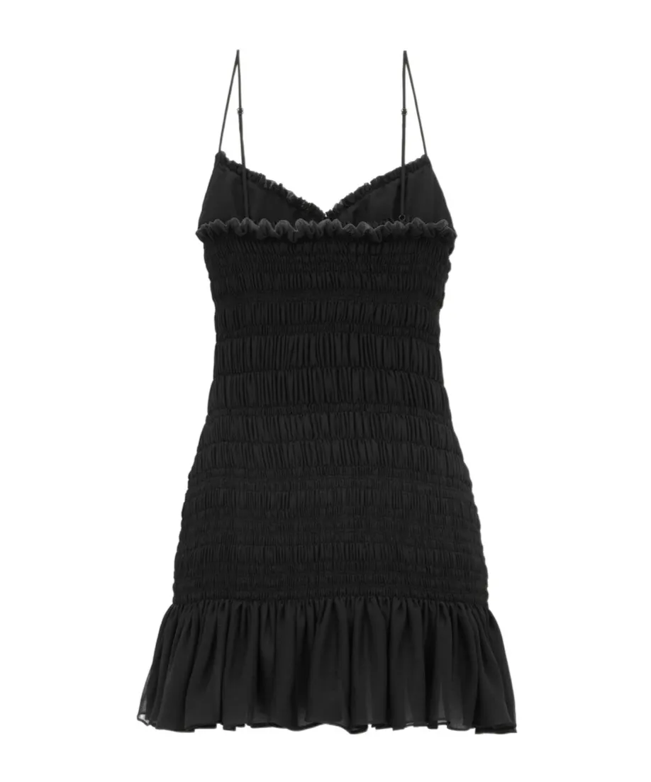 Smocked Dress In Silk Muslin Crepe