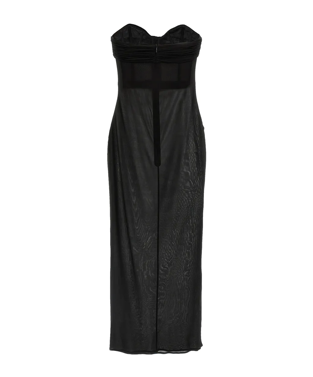 Magda Butrym Strapless Bustier Midi Dress