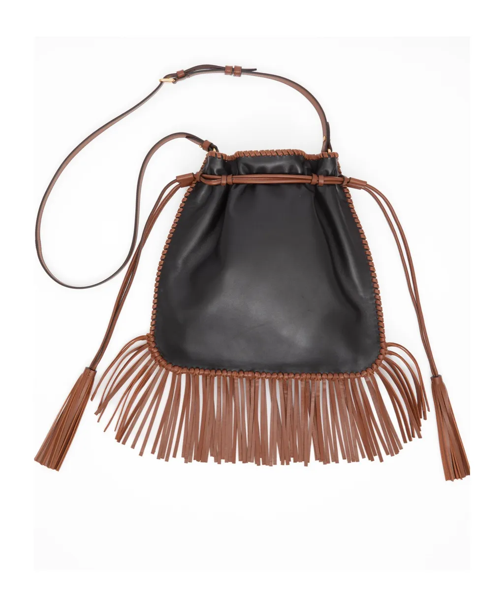 Valentino Garavani NellcÔTe Alice Embroidered Bag With Fringes