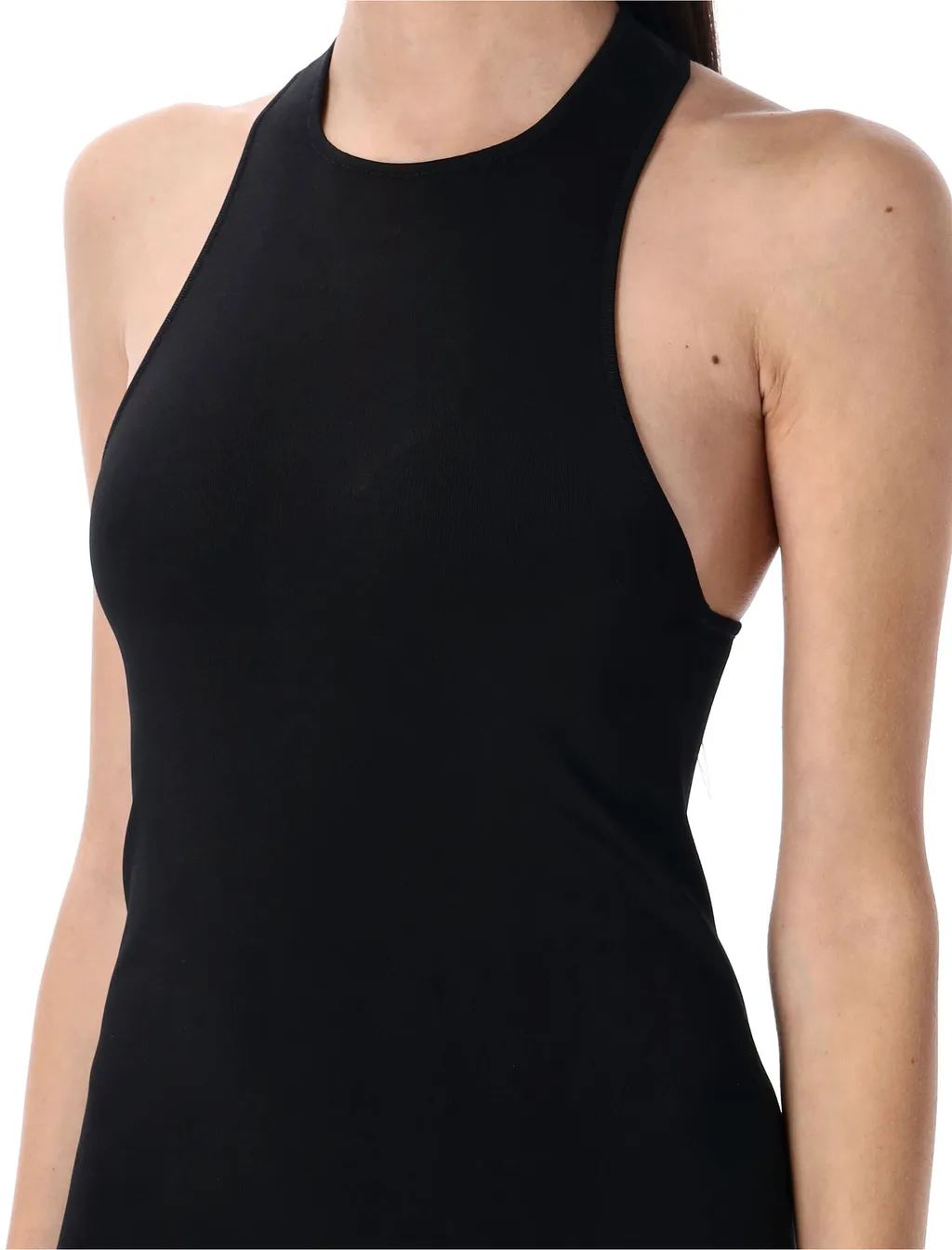 Saint Laurent Crewneck Sleeveless Long Dress