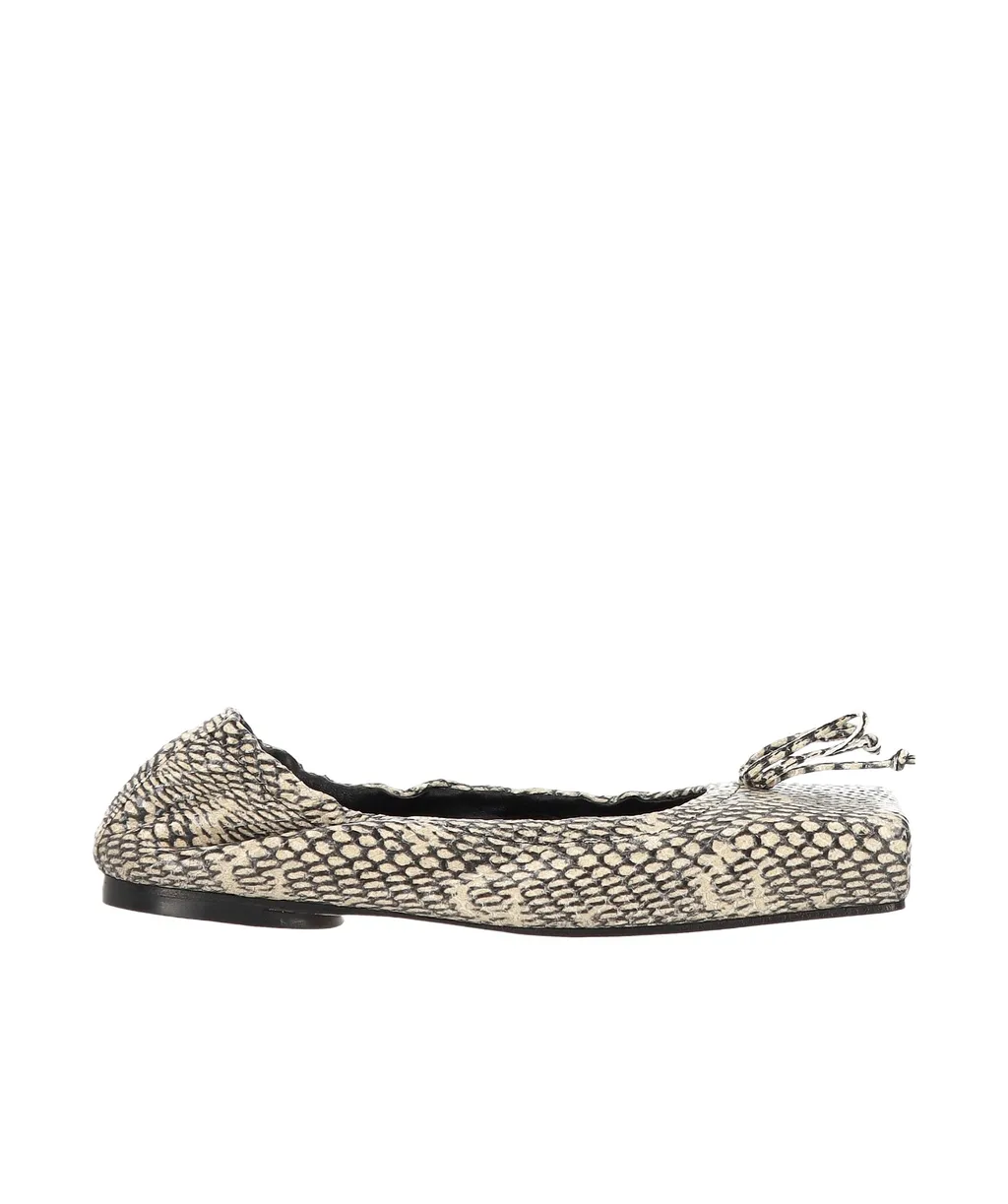 Jacquemus Printed Square Toe Flats
