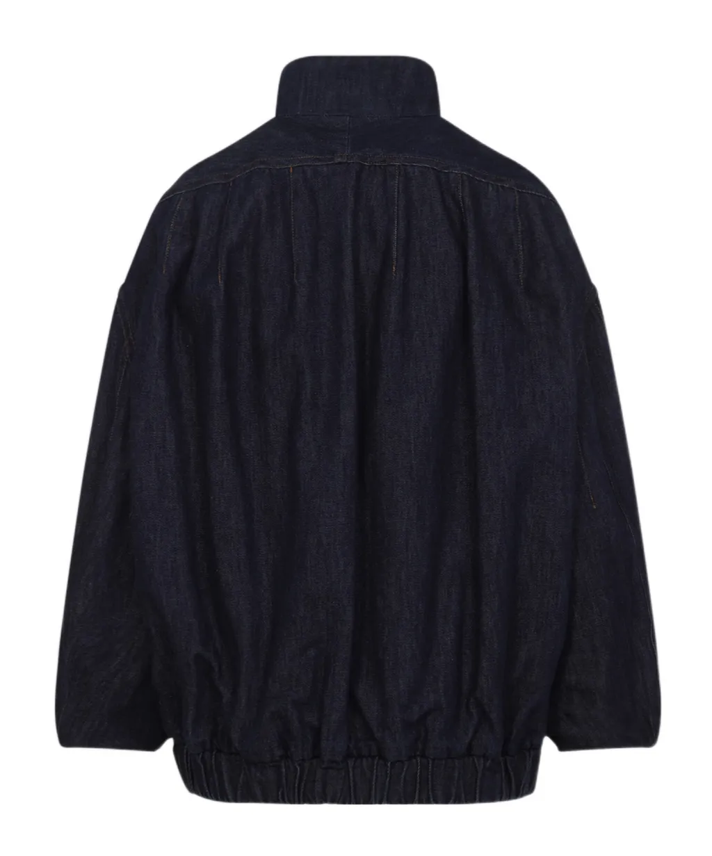 Dries Van Noten Voles High Neck Denim Jacket