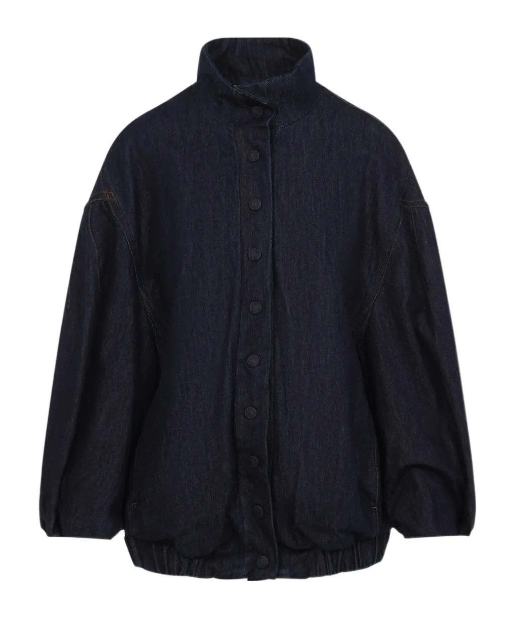 Dries Van Noten Voles High Neck Denim Jacket