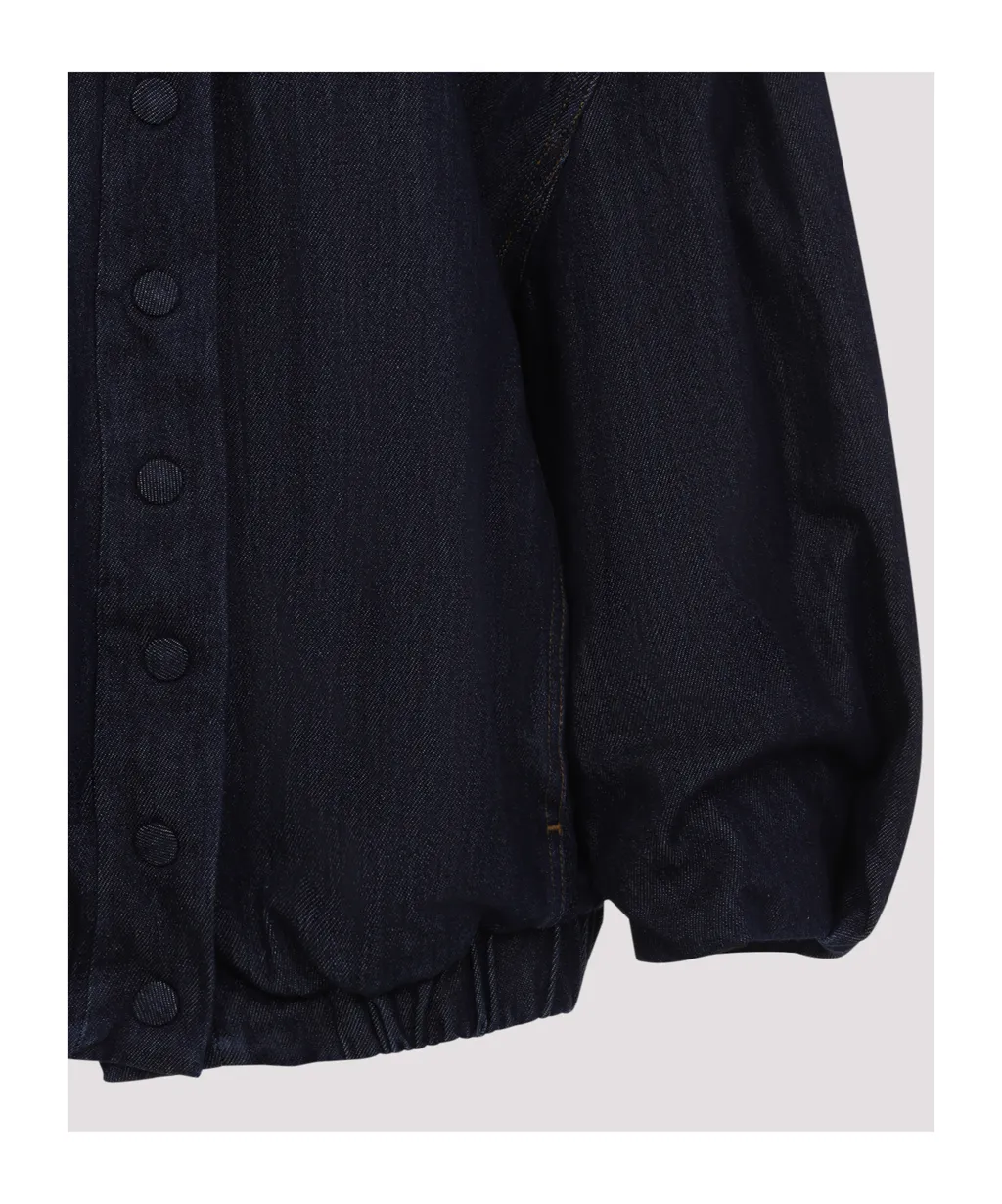 Dries Van Noten Voles High Neck Denim Jacket