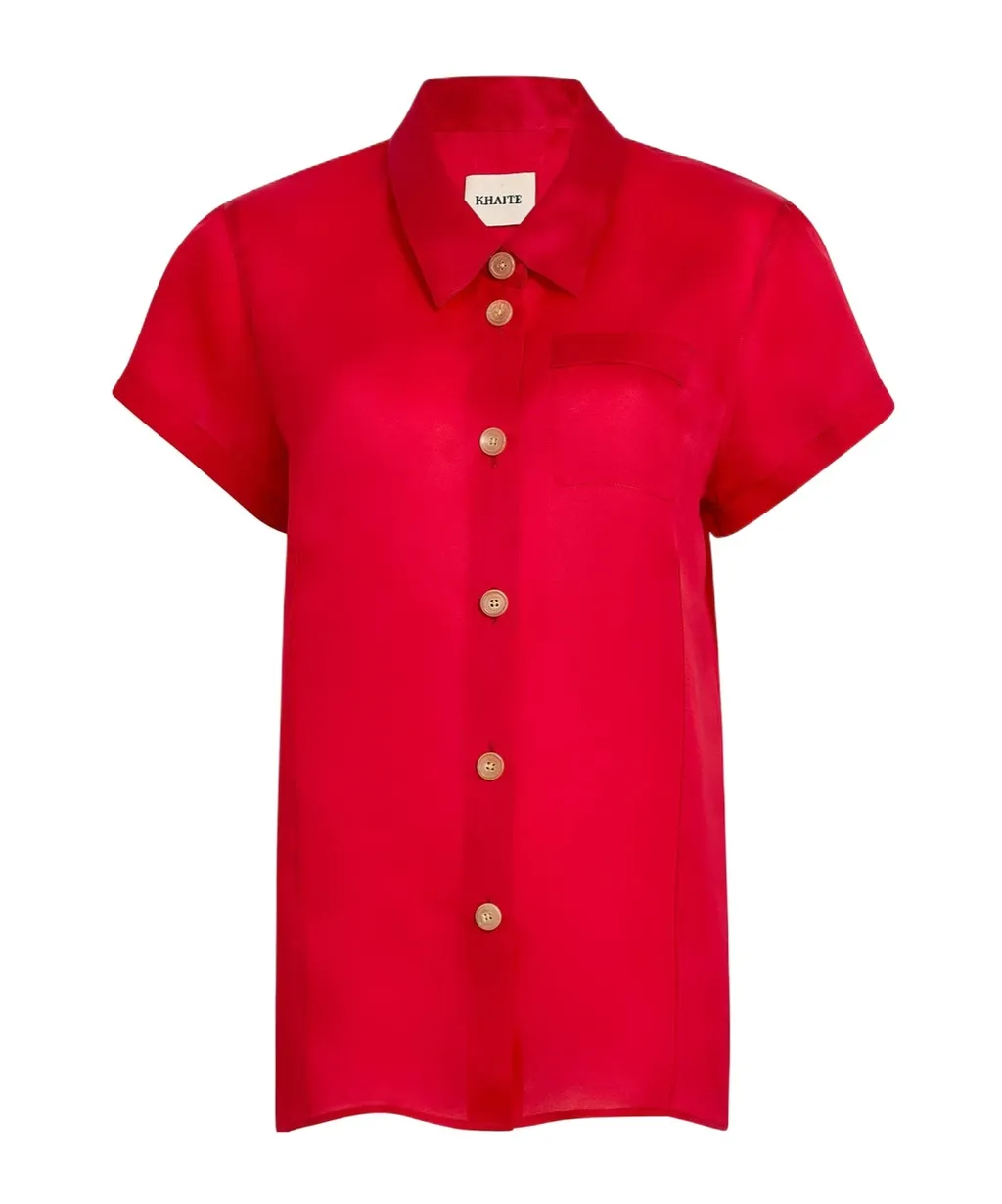 Khaite Keefe Button-Up Blouse