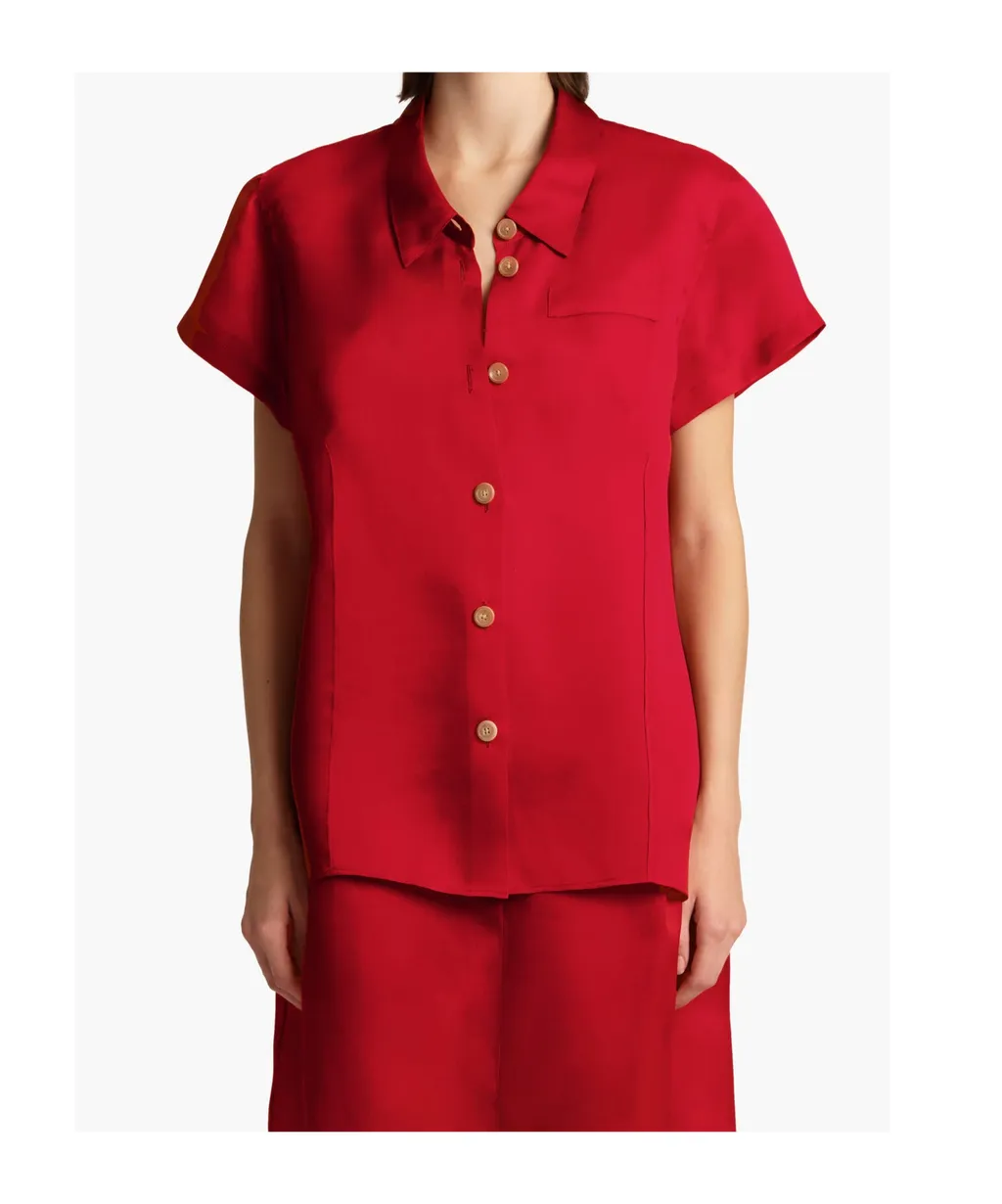 Khaite Keefe Button-Up Blouse